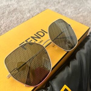 Fendi Baguette Sunglasses with Case and Certificate